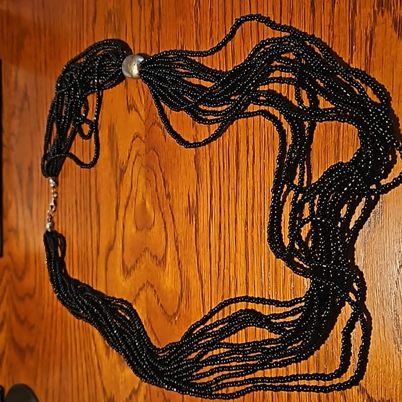 Silpada. 11 strand black bead necklace